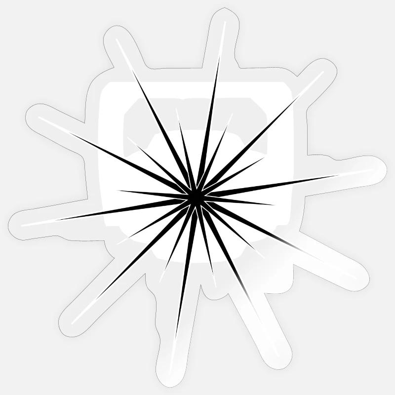 Movinghead-White - Sticker size S (10 x 10 cm) - transparent glossy