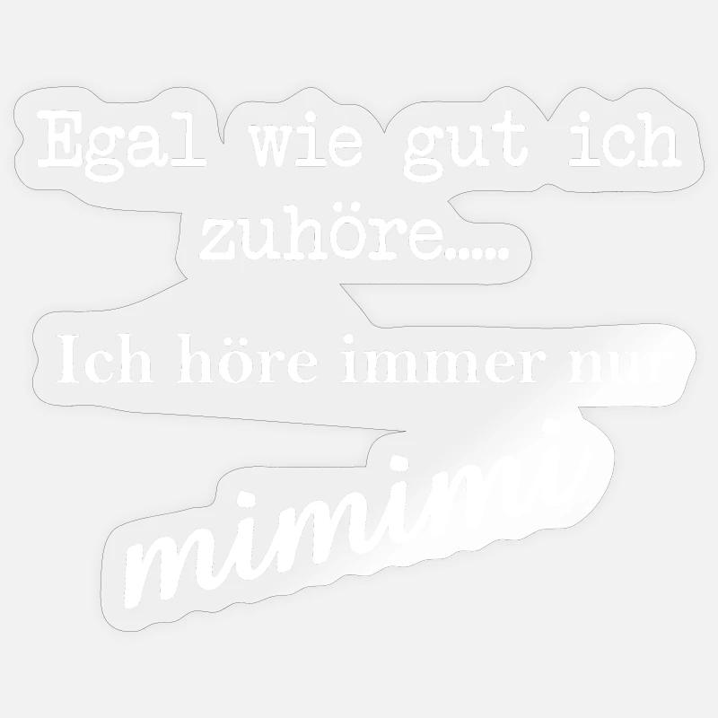 MIMIMI - Sticker Größe S (10 x 10 cm) - Transparent glänzend