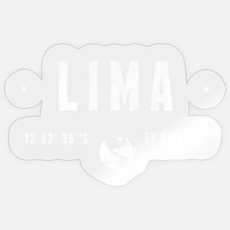 LIMA - Sticker size S (10 x 10 cm) - transparent glossy