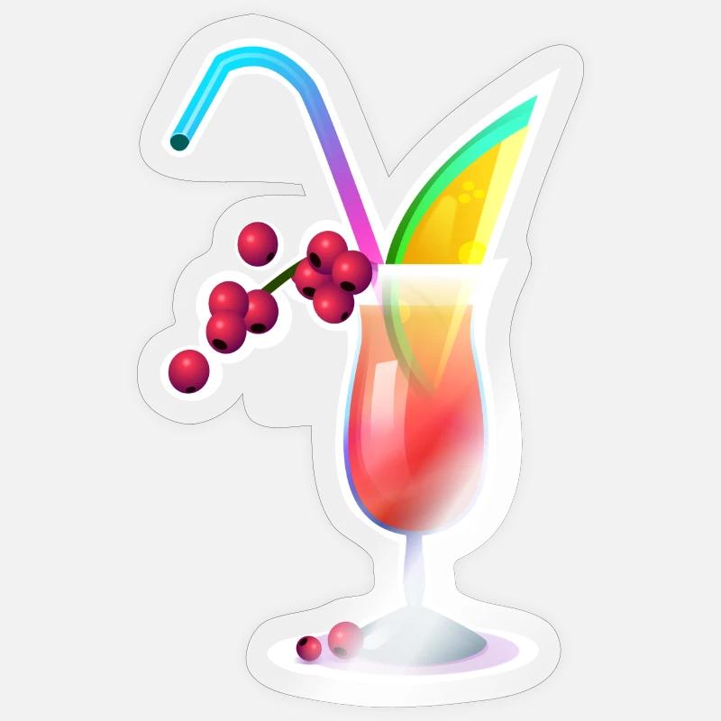 Tropischer Farbcocktail - Sticker Größe S (10 x 10 cm) - Transparent glänzend