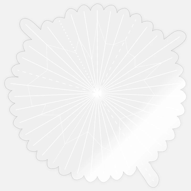 Radial rays - Sticker size S (10 x 10 cm) - transparent glossy