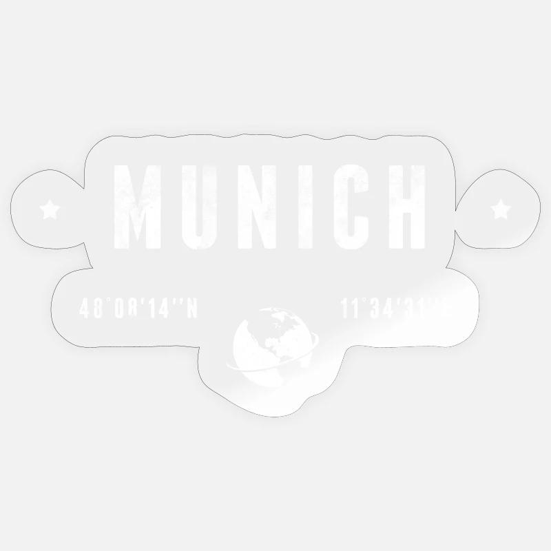 Munich - Sticker size S (10 x 10 cm) - transparent glossy