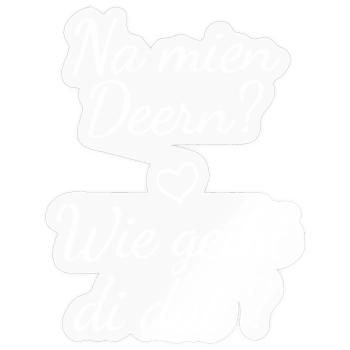 na mien deern - Sticker Größe S (10 x 10 cm) - Transparent glänzend - Vorne
