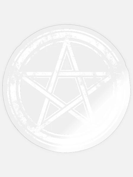 Pentagram - 666 - Satan - Sticker Größe S (10 x 10 cm) - Transparent glänzend