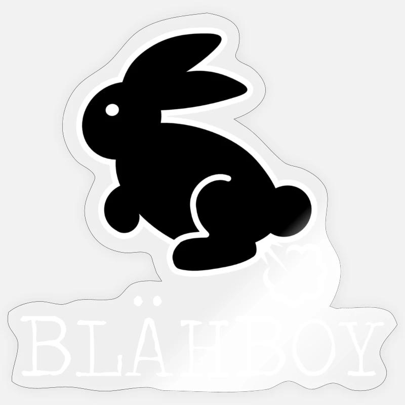 BLÄHBOY - Sticker Größe S (10 x 10 cm) - Transparent glänzend