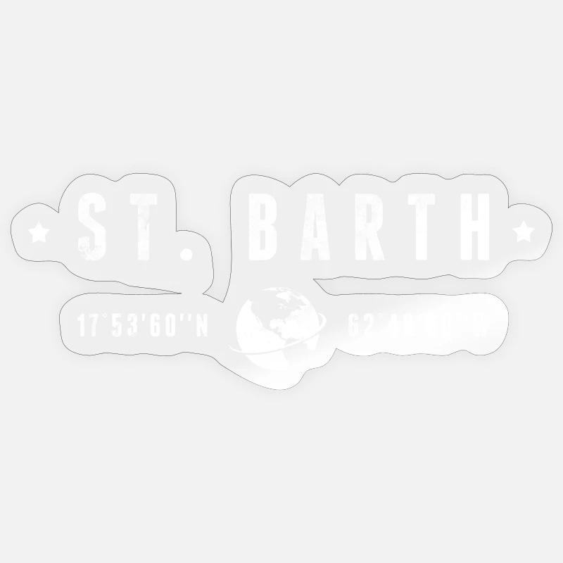 St Barth - Sticker size S (10 x 10 cm) - transparent glossy