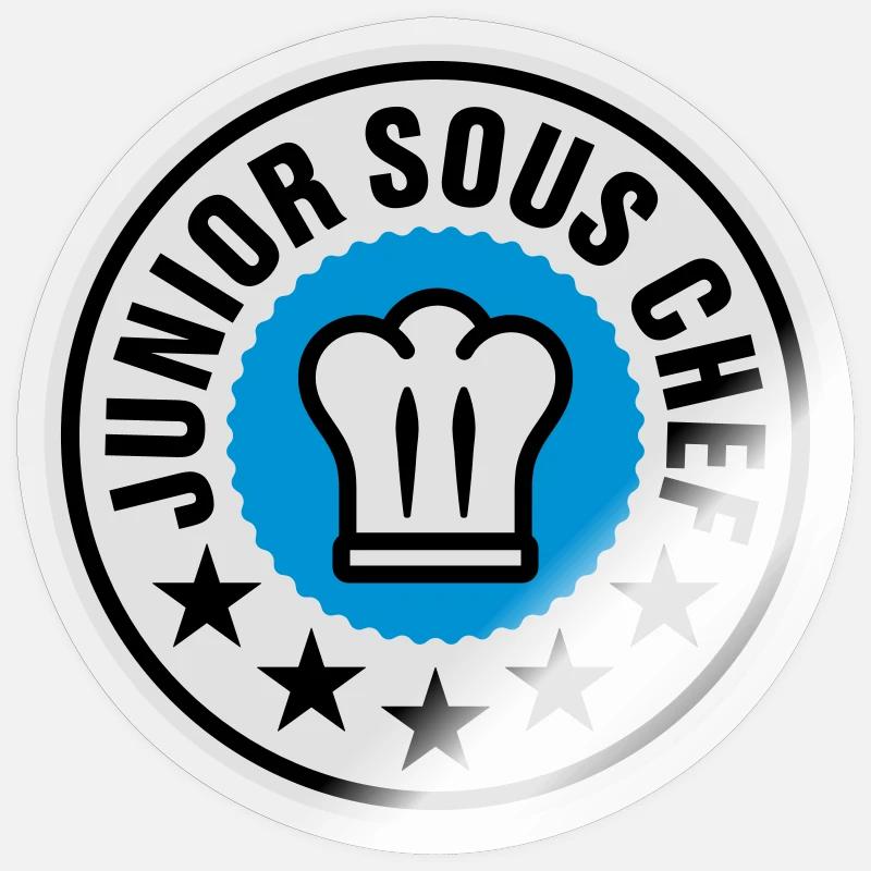 Junior Sous Chef - Sticker Größe S (10 x 10 cm) - Transparent glänzend