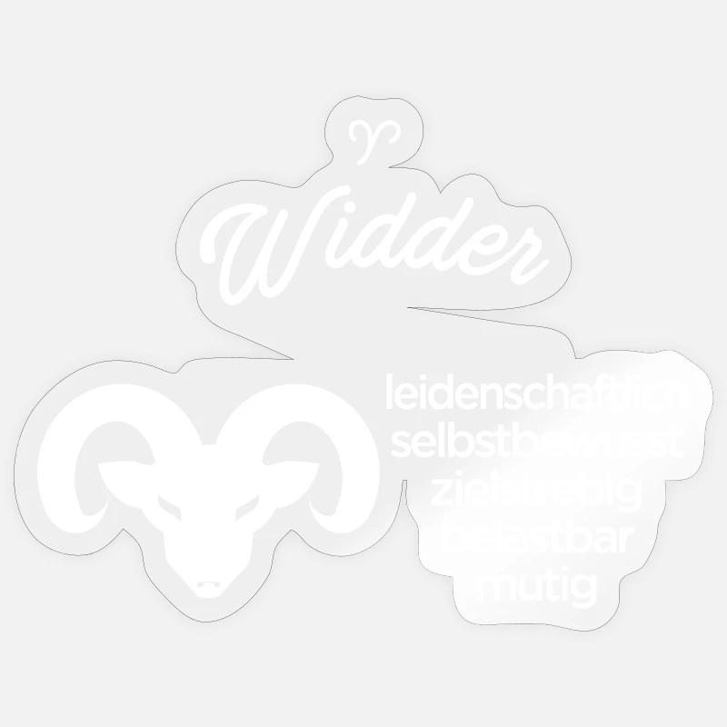 Sternzeichen Widder Sticker Größe S (10 x 10 cm)