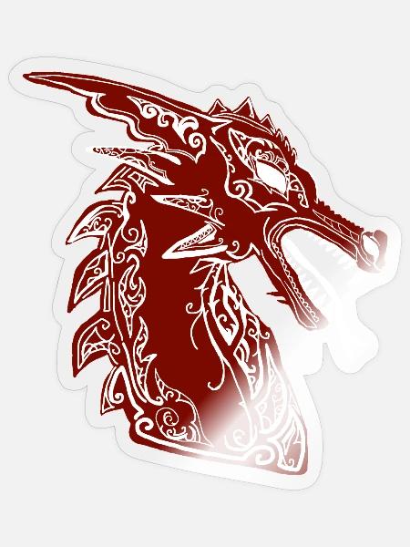 Drachen - Sticker Größe S (10 x 10 cm) - Transparent glänzend