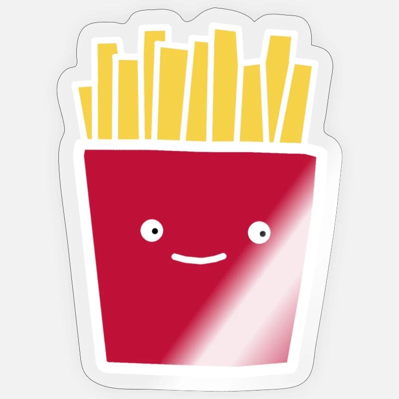 français - Sticker taille S (10 x 10 cm) - brillant transparent