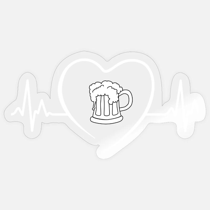 Bière - Sticker taille S (10 x 10 cm) - brillant transparent