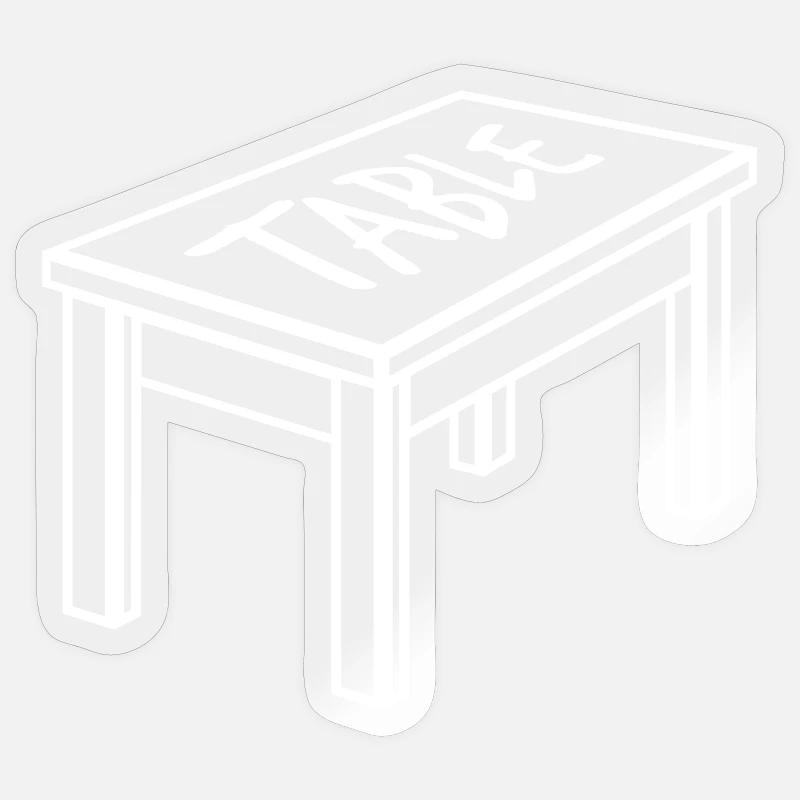 Table dining table furniture object carpenter Sticker size S (10 x 10 cm)