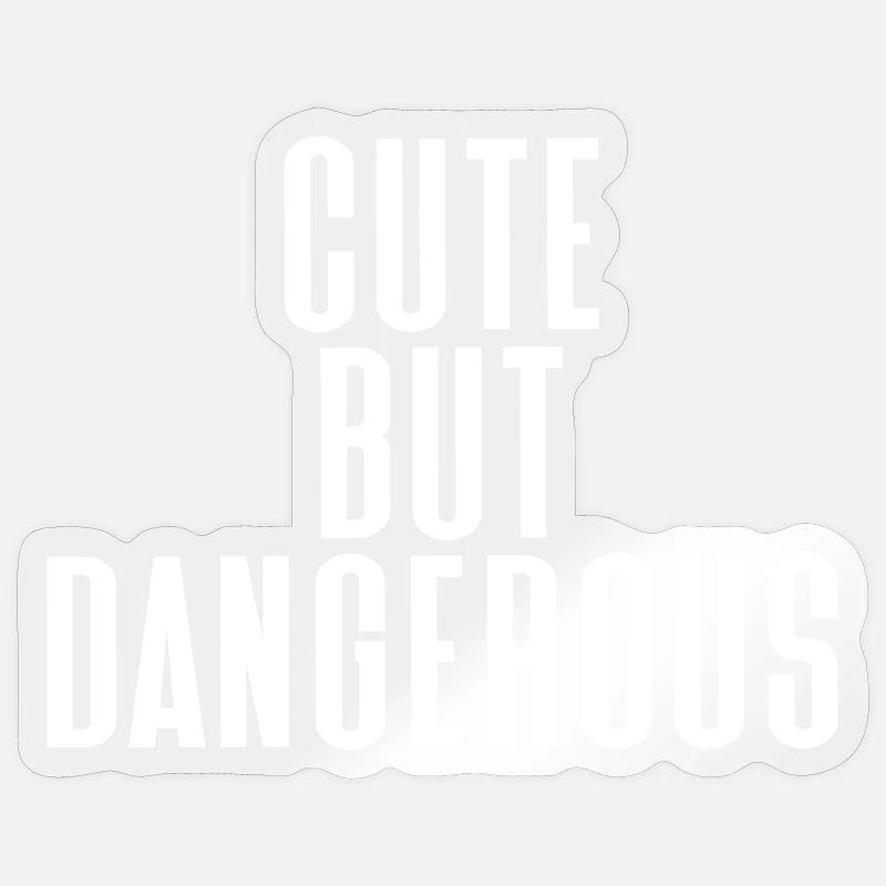 cute  - Sticker Größe S (10 x 10 cm) - Transparent glänzend