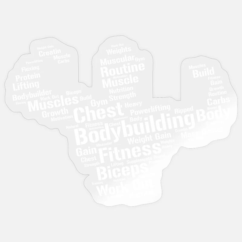 Bodybuilder - Sticker size S (10 x 10 cm) - transparent glossy