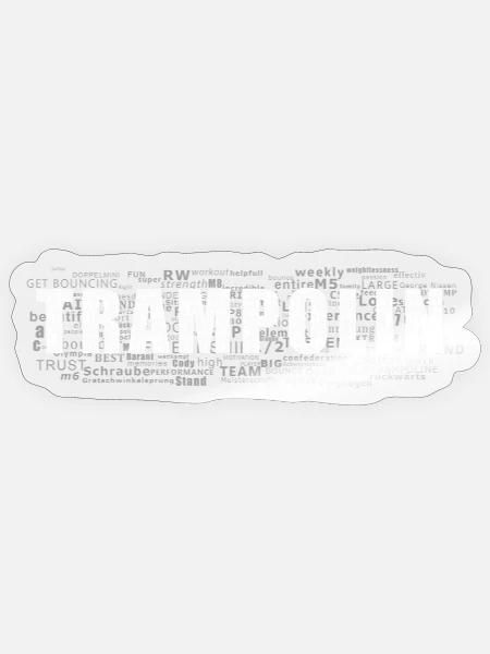 Trampolin - Sticker Größe S (10 x 10 cm) - Transparent glänzend
