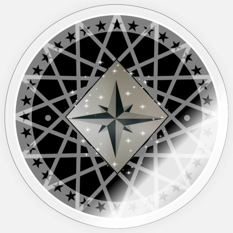 Wind Rose - Sticker size S (10 x 10 cm) - transparent glossy