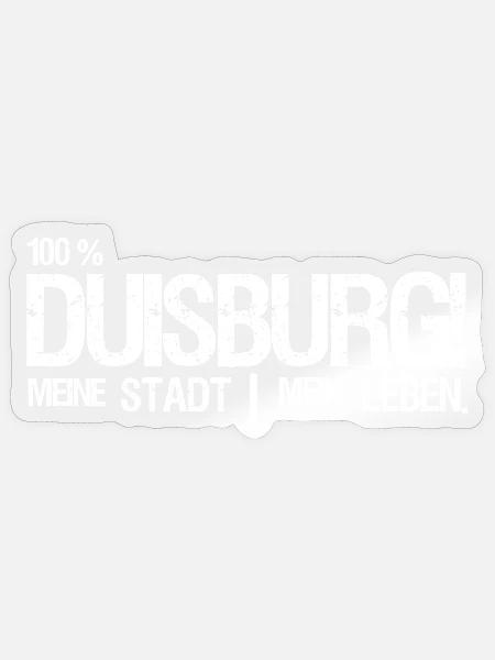 100% Duisburg Stadtleben - Sticker Größe S (10 x 10 cm) - Transparent glänzend