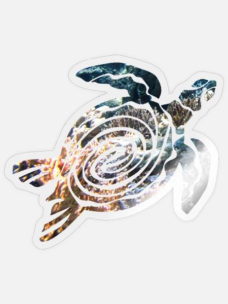 Schildkröte - Sticker Größe S (10 x 10 cm) - Transparent glänzend