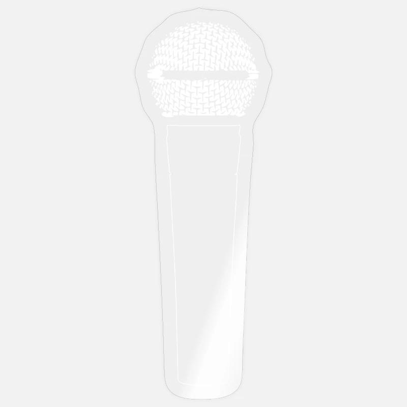 Conception de la silhouette du microphone Sticker taille S (10 x 10 cm)