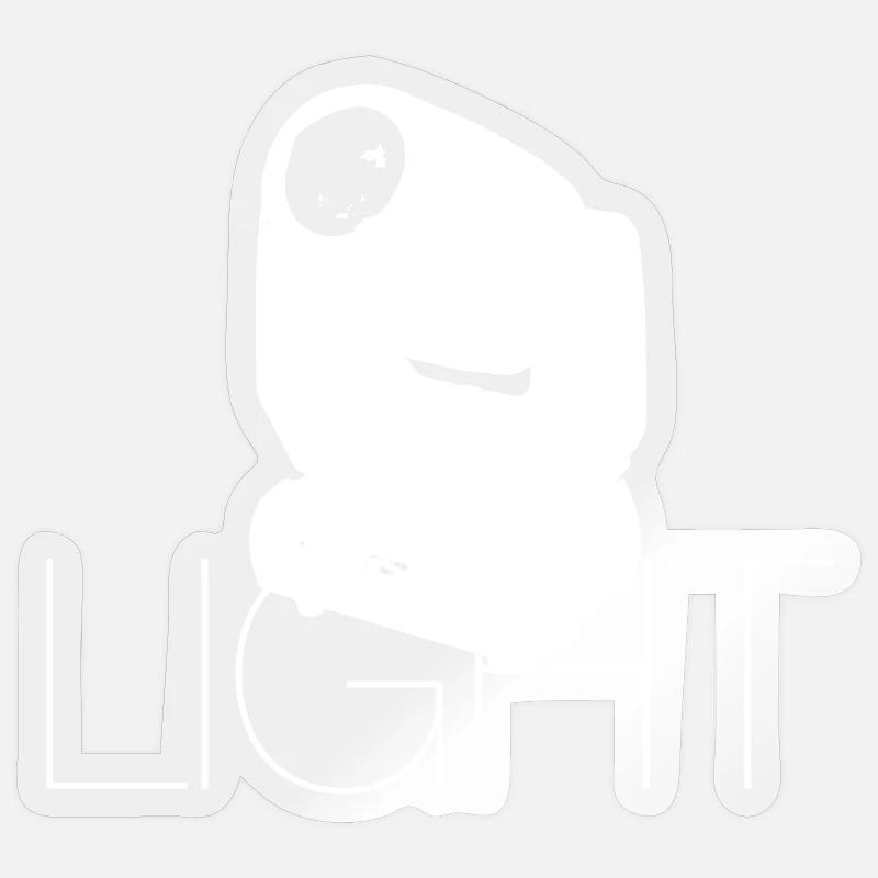 Light - Sticker taille S (10 x 10 cm) - brillant transparent