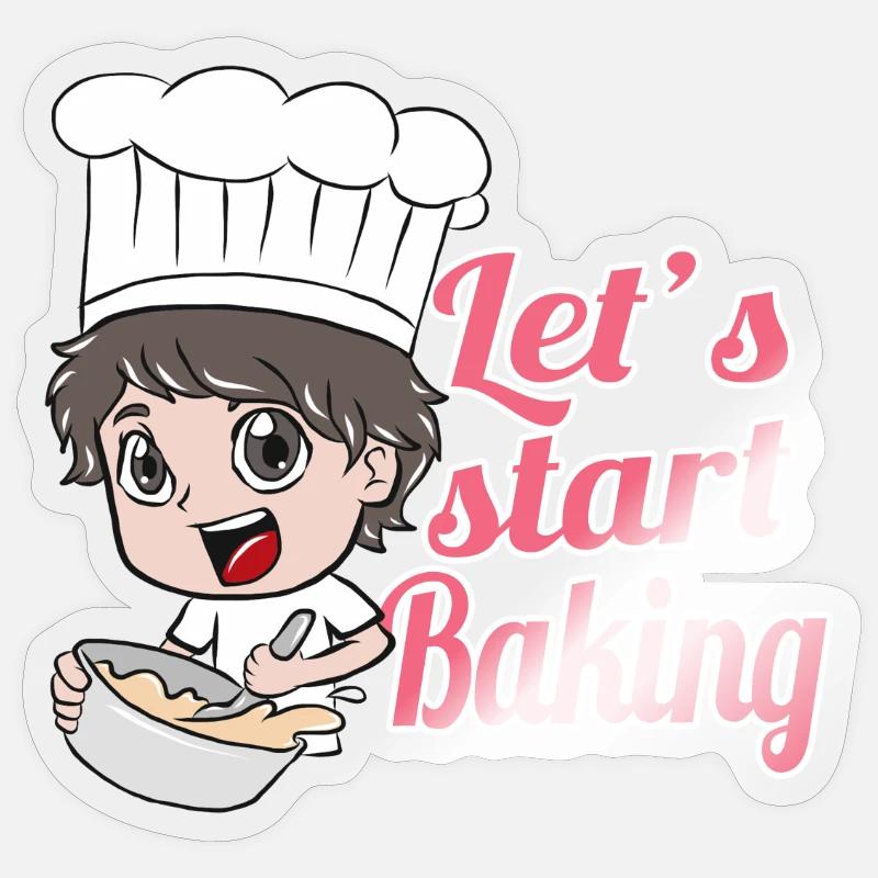 Cuisson des aliments - Sticker taille S (10 x 10 cm) - brillant transparent