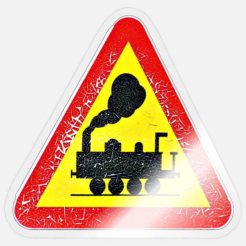 Croix de train Sticker taille S (10 x 10 cm)