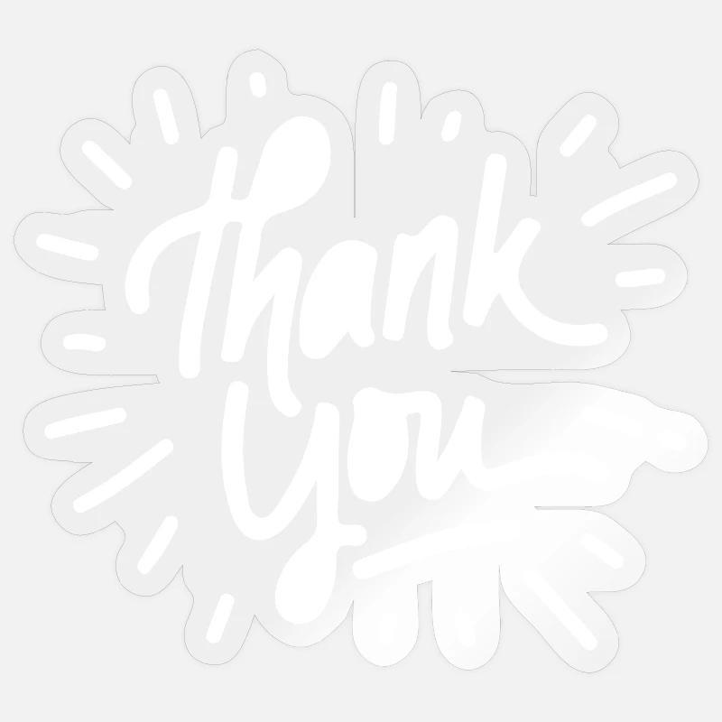 THX - Sticker taille S (10 x 10 cm) - brillant transparent