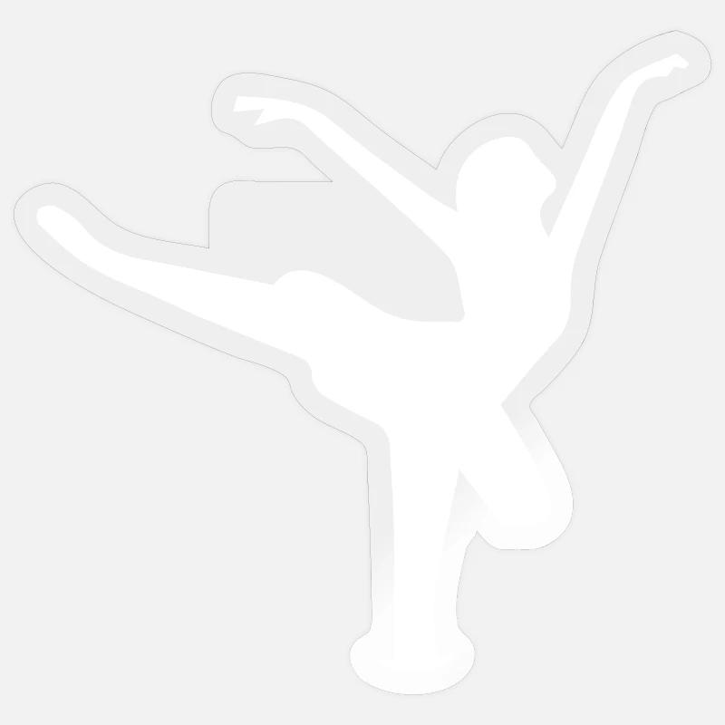 dancer - Sticker size S (10 x 10 cm) - transparent glossy