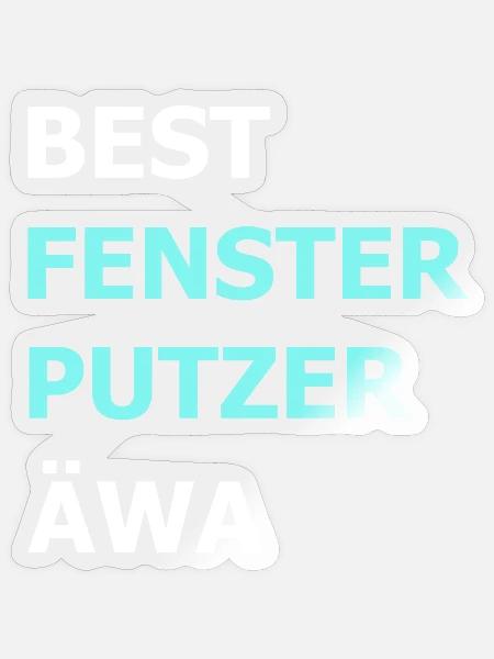 Bester Fensterputzer Reiniger Hausmann Geschenk - Sticker Größe S (10 x 10 cm) - Transparent glänzend