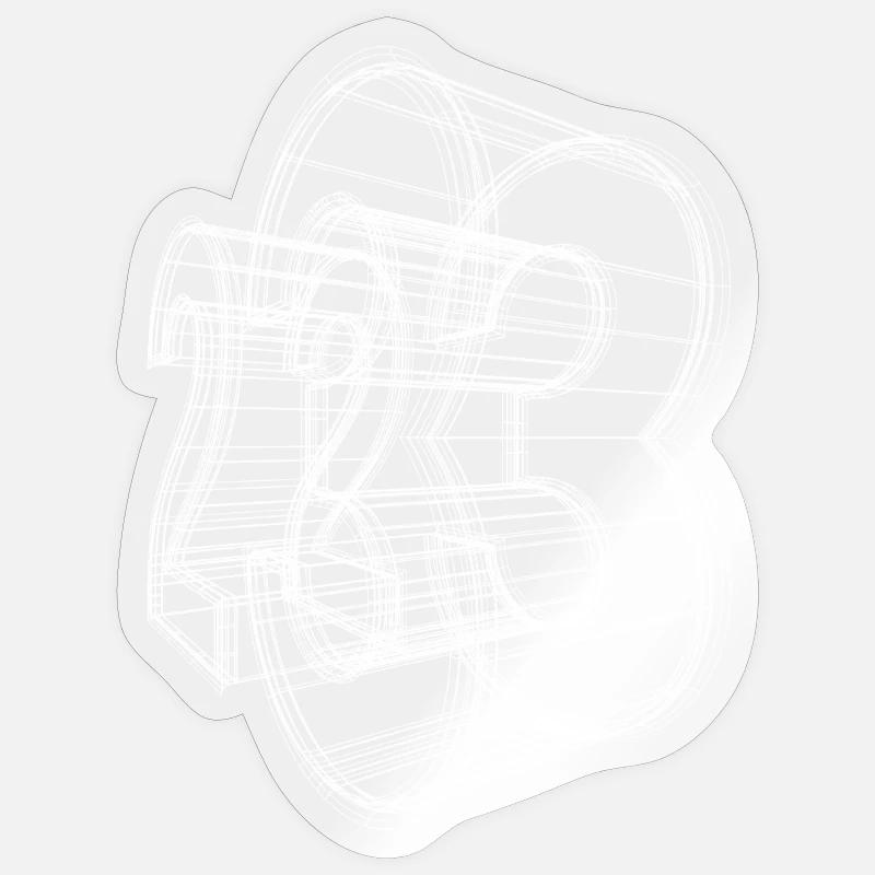 23 3D frame Sticker size S (10 x 10 cm)