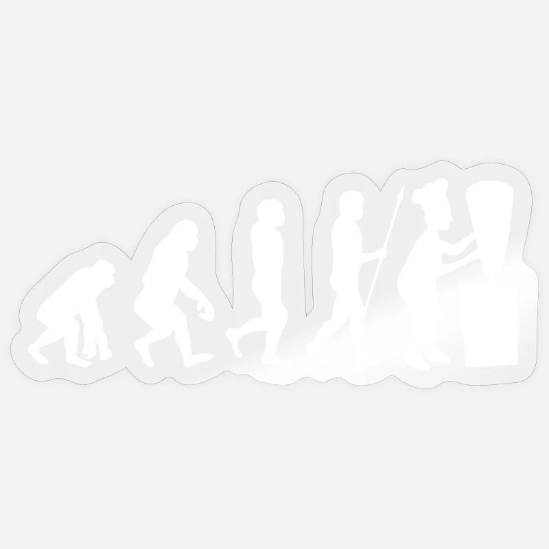 Kebab Evolution Kebap Döner Spieß Lustig Essen - Sticker Größe S (10 x 10 cm) - Transparent glänzend