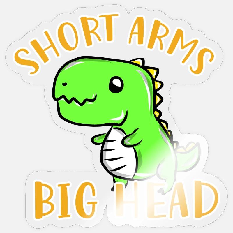 T-Rex - Sticker taille S (10 x 10 cm) - brillant transparent