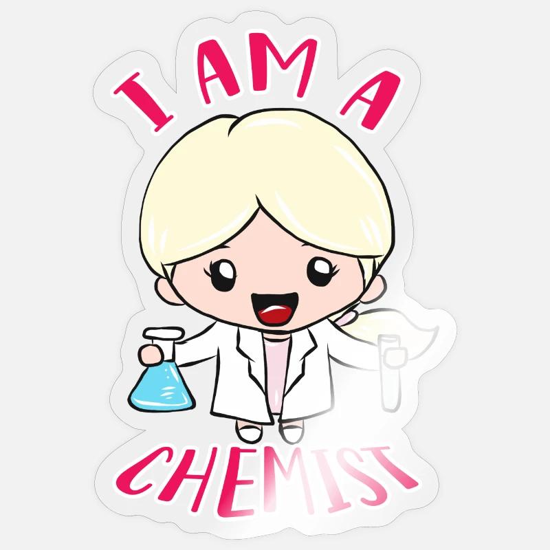 Chemist - Sticker size S (10 x 10 cm) - transparent glossy