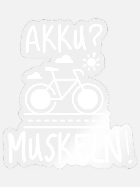 Fahrrad Radfahrer E Bike - Sticker Größe S (10 x 10 cm) - Transparent glänzend
