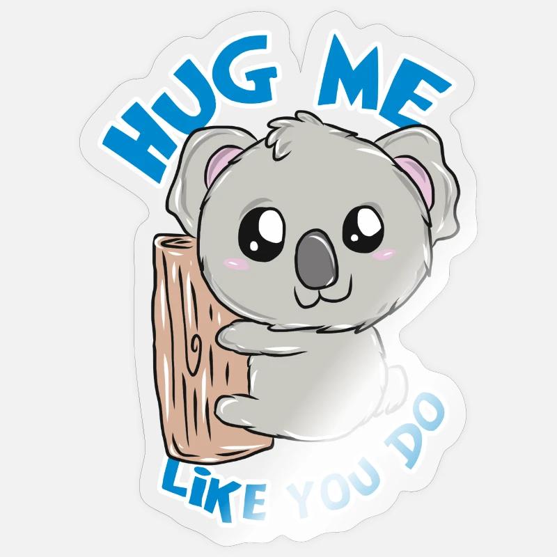 Koala - Sticker Größe S (10 x 10 cm) - Transparent glänzend