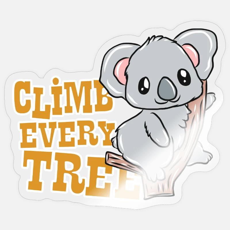 Koala - Sticker Größe S (10 x 10 cm) - Transparent glänzend