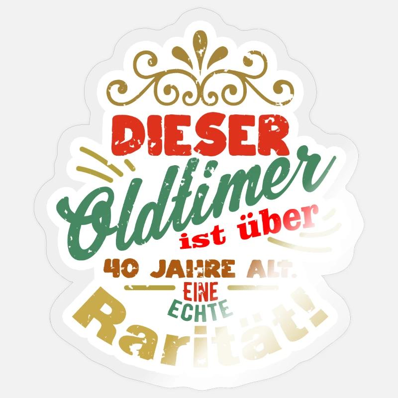 40 ans - Sticker taille S (10 x 10 cm) - brillant transparent