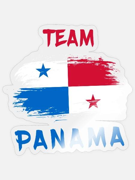 Team Panama / Flagge - Sticker Größe S (10 x 10 cm) - Transparent glänzend