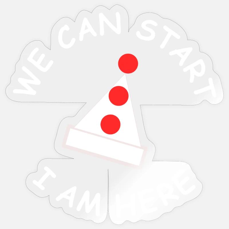 Carnaval de Noël - Sticker taille S (10 x 10 cm) - brillant transparent