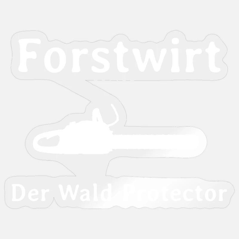 Forstwirt der Wald Protector Sticker Größe S (10 x 10 cm)