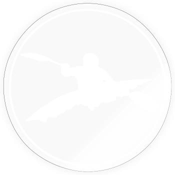 Kajak - Paddeln - Sticker Größe S (10 x 10 cm) - Transparent glänzend - Vorne