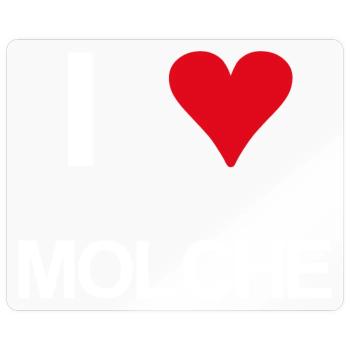 I love Molche - Sticker Größe S (10 x 10 cm) - Transparent glänzend - Vorne