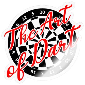 Darts Kunst Dart Dartboard 180 - Sticker Größe S (10 x 10 cm) - Transparent glänzend - Vorne