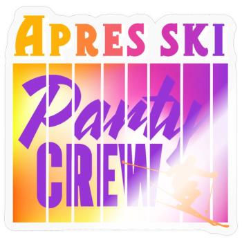 Apres Ski - Sticker Größe S (10 x 10 cm) - Transparent glänzend - Vorne