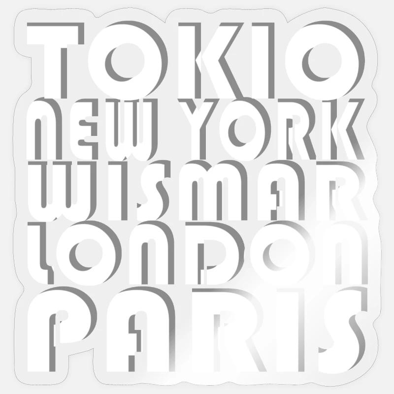 WISMAR METROPOLIS - Sticker size S (10 x 10 cm) - transparent glossy