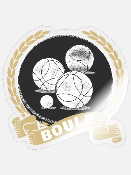 Boule Kugel Spiel Petanque Boules Sport Turnier - Sticker Größe S (10 x 10 cm) - Transparent glänzend