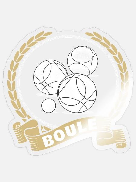Boule Kugel Spiel Petanque Boules Sport Turnier - Sticker Größe S (10 x 10 cm) - Transparent glänzend