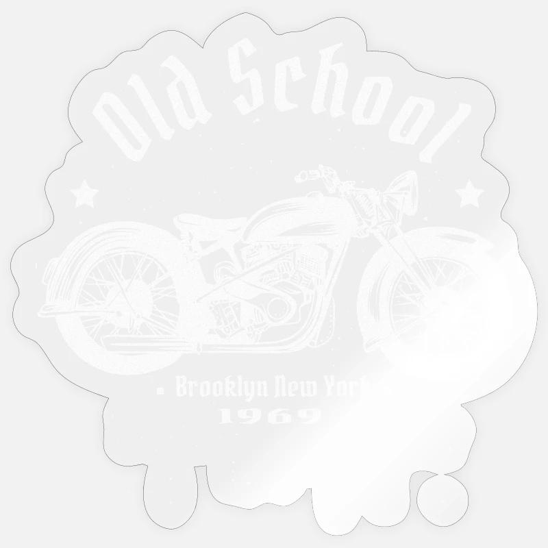 Biker - Sticker size S (10 x 10 cm) - transparent glossy