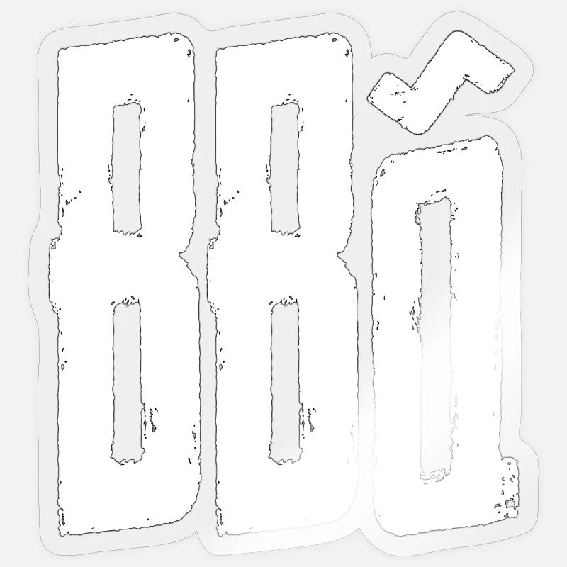 Design imprimé inspiré des graffitis - Sticker taille S (10 x 10 cm) - brillant transparent