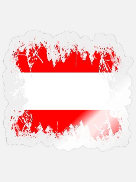 Österreich - Sticker Größe S (10 x 10 cm) - Transparent glänzend